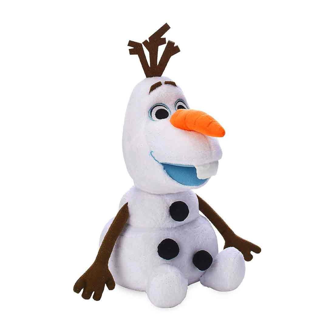 Disney Store Official Olaf Soft Toy, Frozen 2, 38cm/15”, Cuddly Plush Toy Snowman with Shimmery Finish and Embossed Snowflakes, Suitable for All Ages